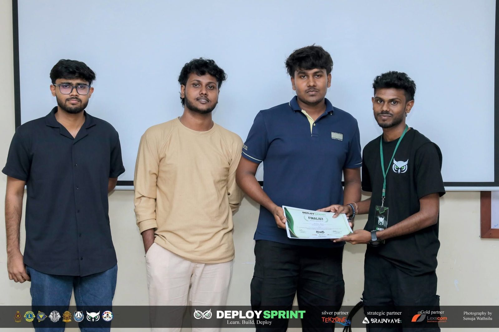 Team PIKK receiving the Deploy Sprint 2026 finalist certificate